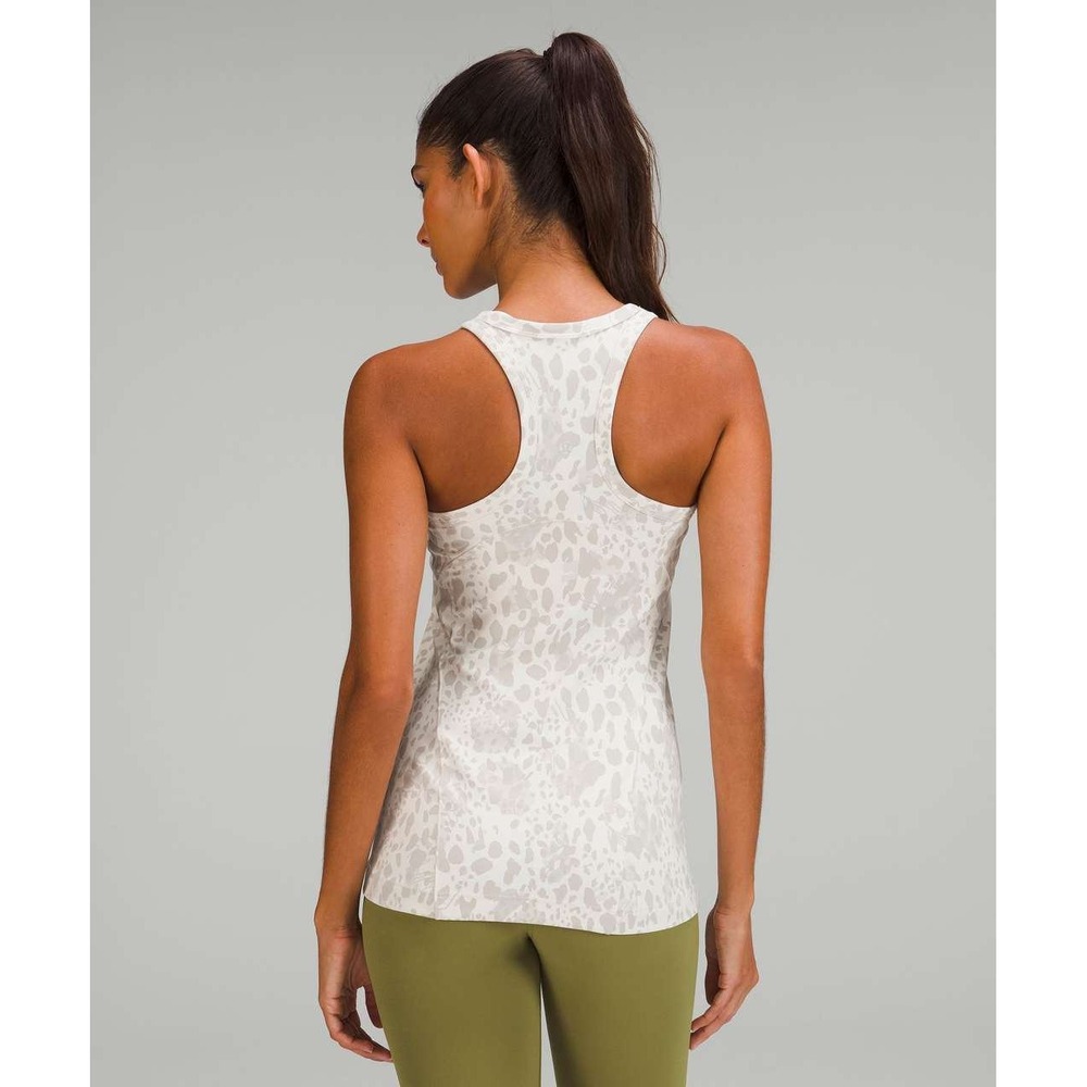 $58 Lululemon Align Racerback Tank Cheetah Camo Antique White Women 6 Yoga - Picture 2 of 8